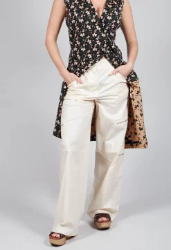 Cotton Cargo Trousers in Latte