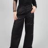 Cotton Cargo Trousers in Nero