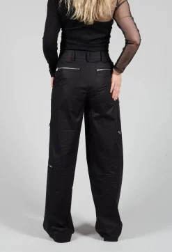 Cotton Cargo Trousers in Nero