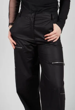 Cotton Cargo Trousers in Nero