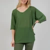 Cotton Maxi Jumper in Green