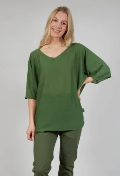 Cotton Maxi Jumper in Green