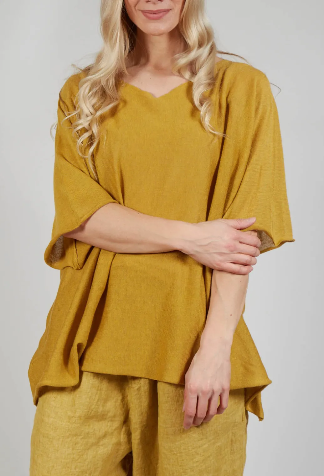 Cotton Maxi Jumper in Sun Yellow