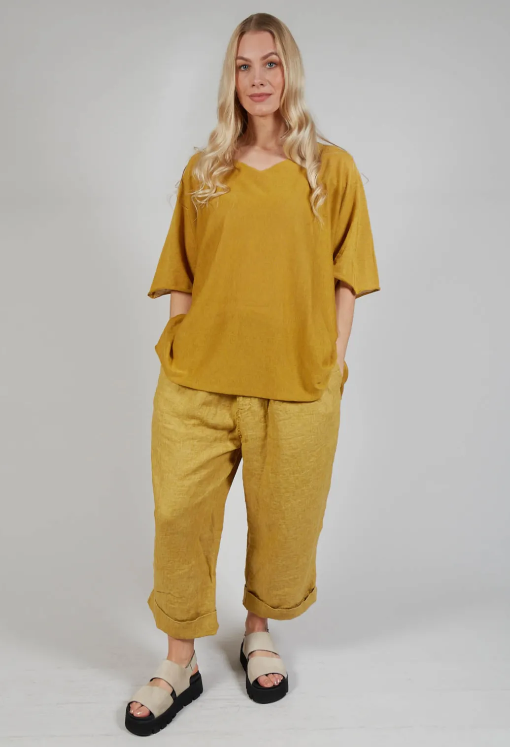 Cotton Maxi Jumper in Sun Yellow