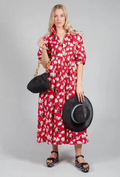 Cotton Midi Dress in Squirrel