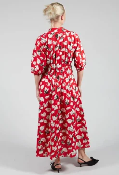 Cotton Midi Dress in Squirrel