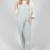 Cotton Overalls in Ghiaccio