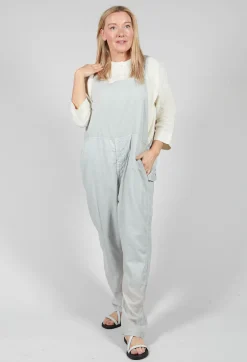 Cotton Overalls in Ghiaccio