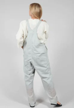 Cotton Overalls in Ghiaccio