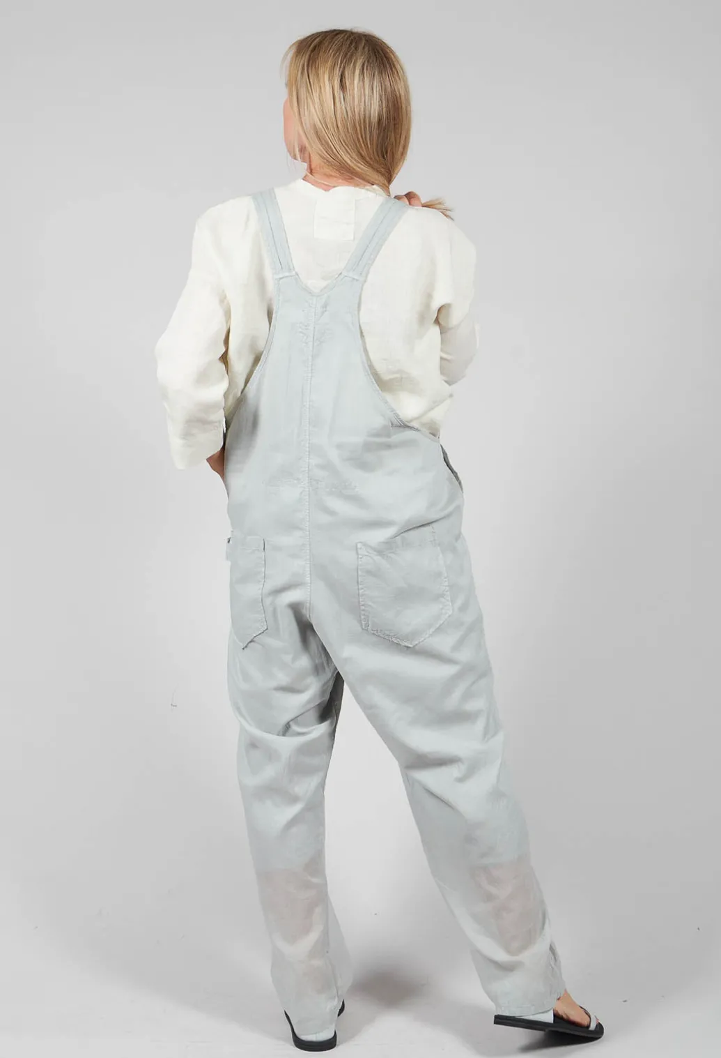 Cotton Overalls in Ghiaccio