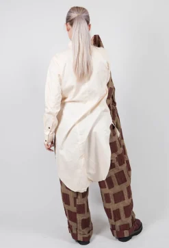 Cotton Shirt Dress in Powder