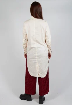 Cotton Shirt Dress in Powder