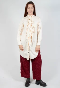 Cotton Shirt Dress in Powder