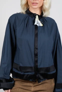 Cotton Shirt in Navy