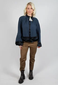 Cotton Shirt in Navy
