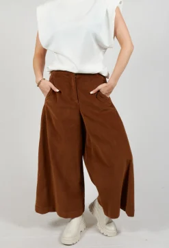 Cotton Trousers in Brown
