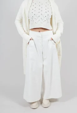 Cotton Trousers in Cream