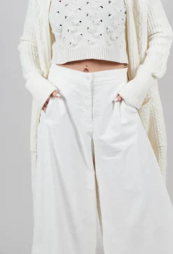Cotton Trousers in Cream