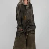 Cowl Neck Dress in Raso Viscosa Green Tuscany