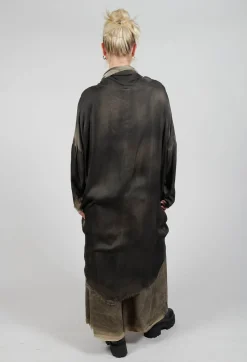 Cowl Neck Dress in Raso Viscosa Green Tuscany