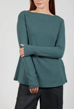 Cowl Neck Jumper in Agave
