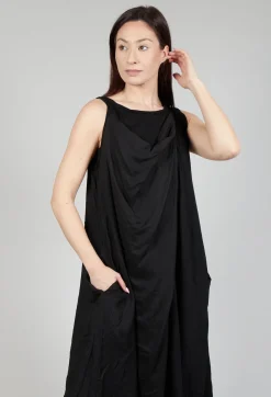 Cowl Neckline Dress in Black