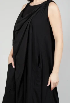 Cowl Neckline Dress in Black