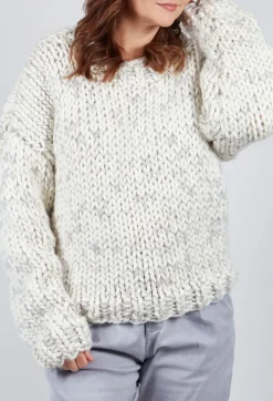 Cream and Grey Chunky Knit Jumper