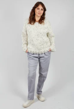 Cream and Grey Chunky Knit Jumper