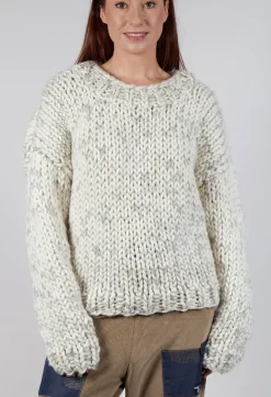 Cream and Grey Chunky Knit Jumper