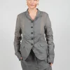 Creased Effect Jacket in Pencil Cloud Stiff