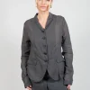 Creased Effect Jacket in Coal Cloud Stiff