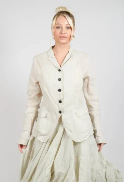 Creased Effect Jacket in Eraser Stiff