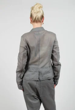 Creased Effect Jacket in Pencil Cloud Stiff