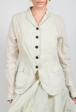 Creased Effect Jacket in Eraser Stiff