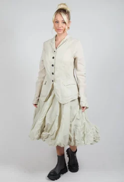 Creased Effect Jacket in Eraser Stiff