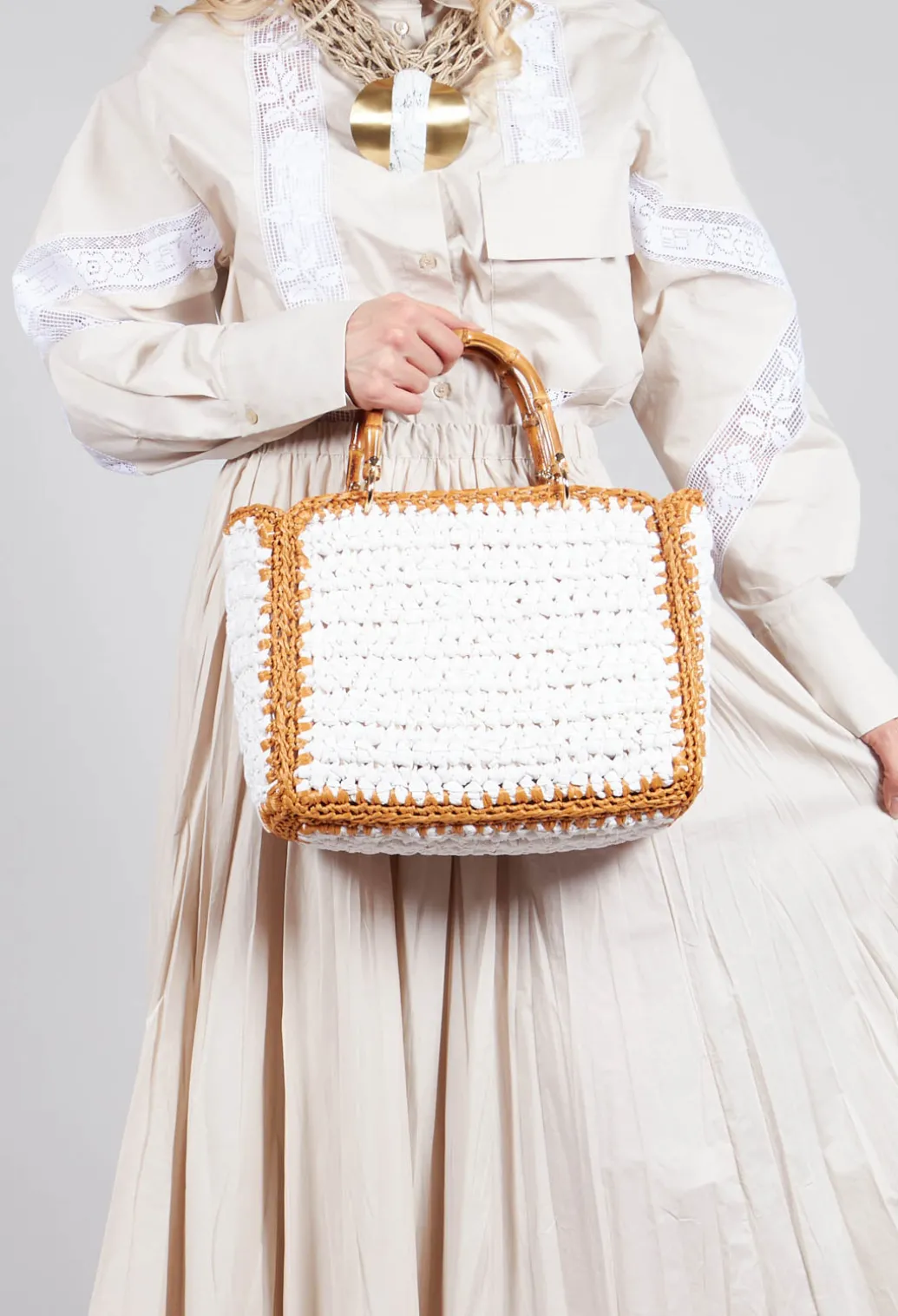 Creased Poplin Skirt in Dune