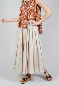 Creased Poplin Skirt in Dune