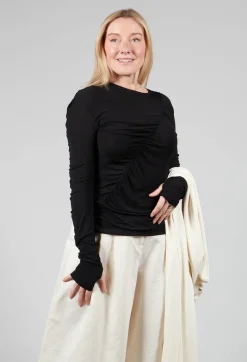Crepe Interlock Shirt in Black