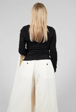 Crepe Interlock Shirt in Black