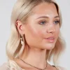 Crescent Moon Necklace in Olive Green