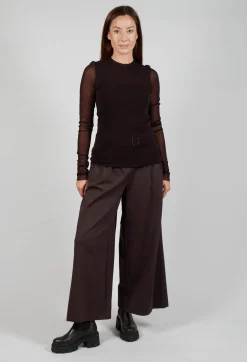 Crew Neck Mesh Top in Java