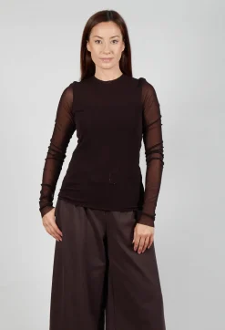 Crew Neck Mesh Top in Java
