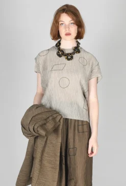 Crinkle Geometric Top in Euca