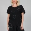 Crinkle Geometric Top in Black