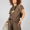 Crinkle Geometric Top in Ciocco