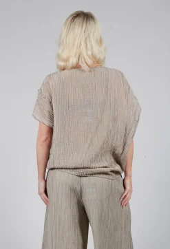 Crinkle Geometric Top in Euca