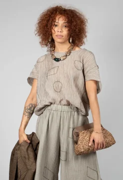 Crinkle Geometric Top in Euca