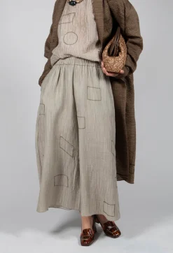 Crinkle Geometric Trousers in Euca