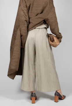 Crinkle Geometric Trousers in Euca